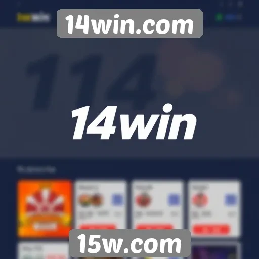 Interface do 14win.com é amigável e moderna